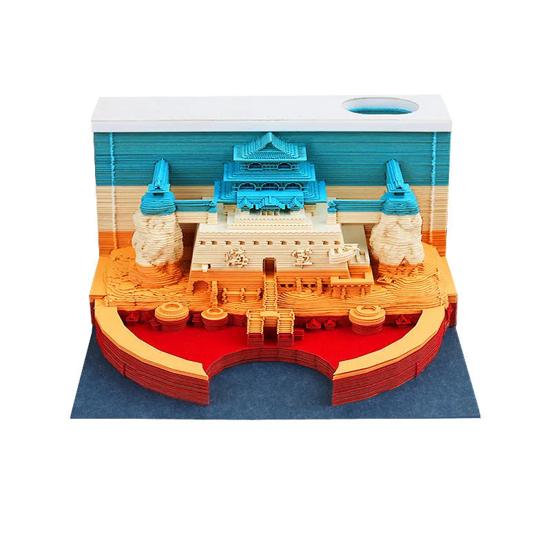 Anime architecture cartoon sticky notes with One Piece themed designs, 80x45mm craft paper notepad