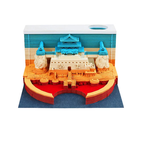 Anime architecture cartoon sticky notes with One Piece themed designs, 80x45mm craft paper notepad