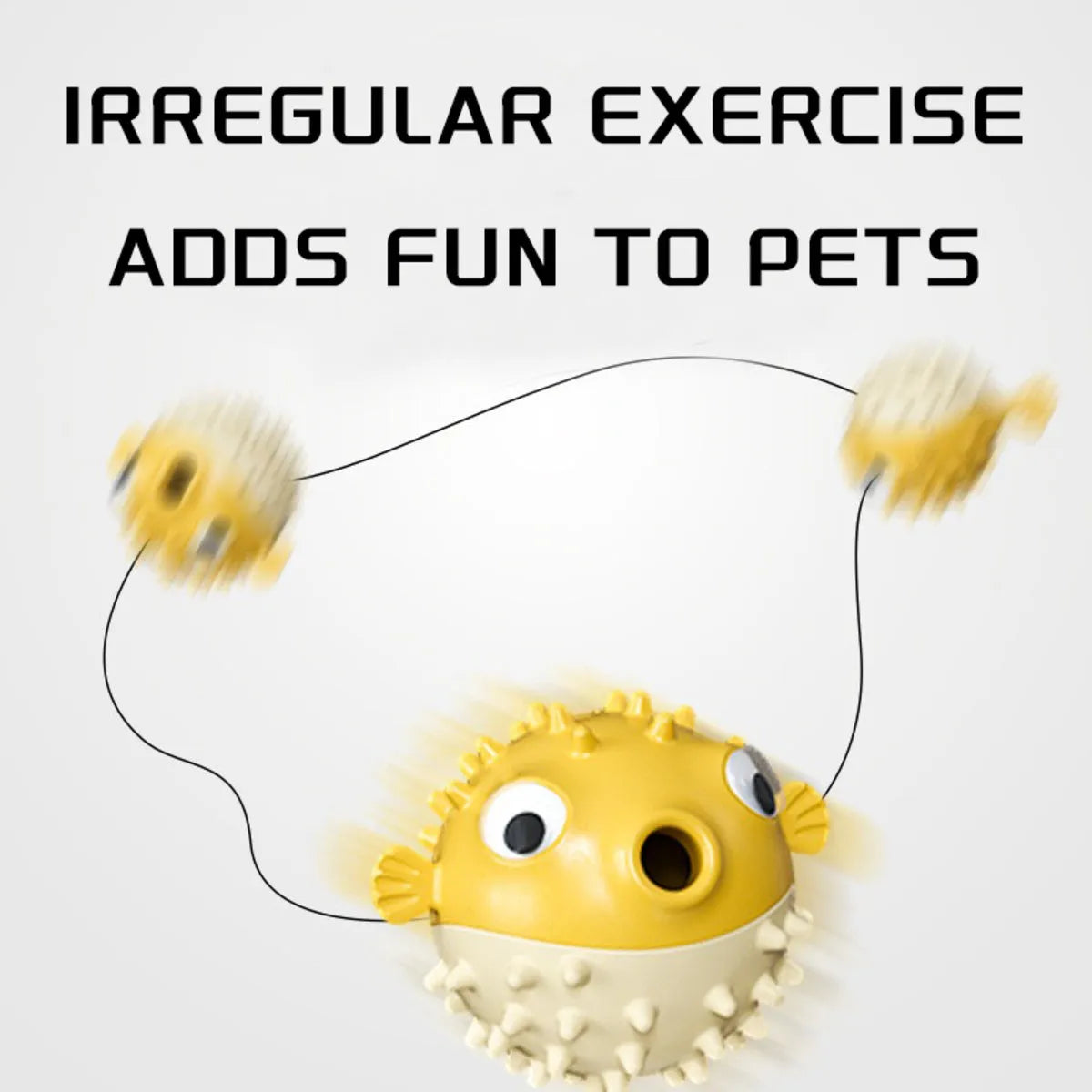 Yellow fish-shaped dog chew toy for aggressive chewers with textured surface
