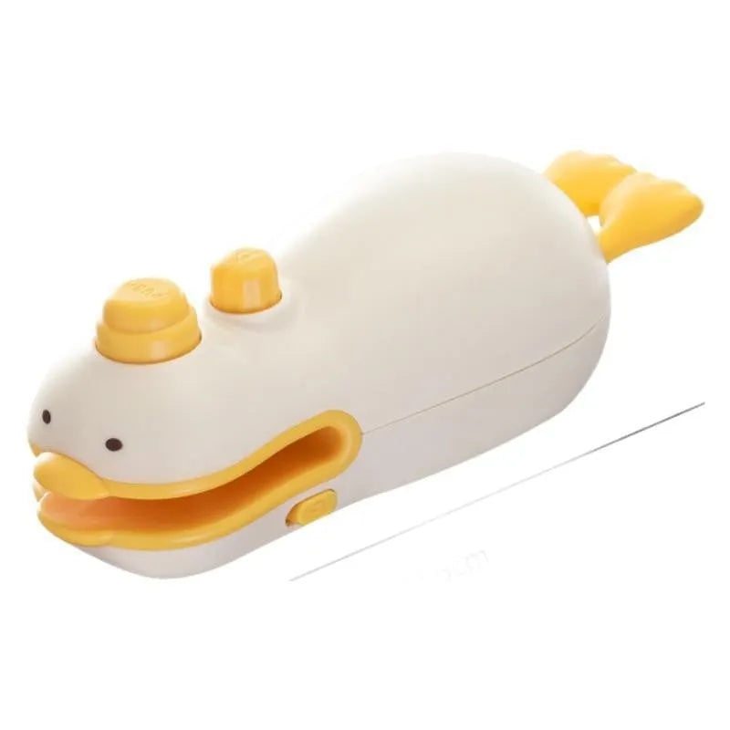 Small yellow duck design rechargeable plastic bag sealing machine with charging cable