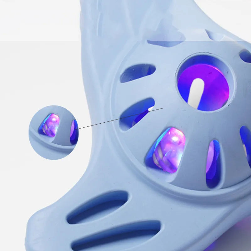 Blue or purple Boomerang Molar bite-resistant dog toy for medium and large breed dogs