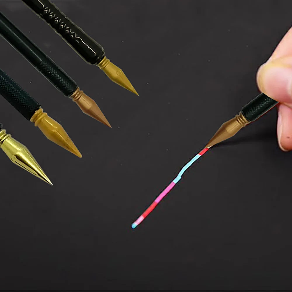 White scratch art pen with metal tip for children's crafts