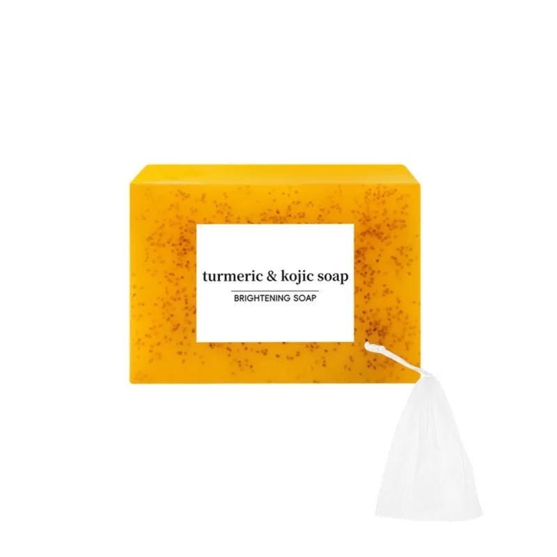 Turmeric cleansing mousse facial cleaning pad set with ginger granule soap and 30 pads