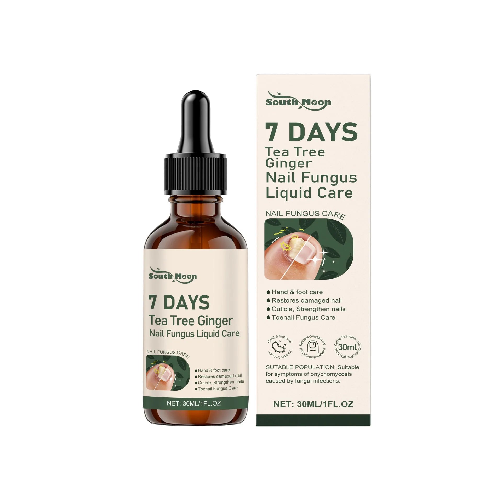 30ml nail care solution bottle for mild brightening and nourishing treatment