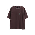 Men's purple and black retro washed cotton short-sleeve t-shirt in a loose fit
