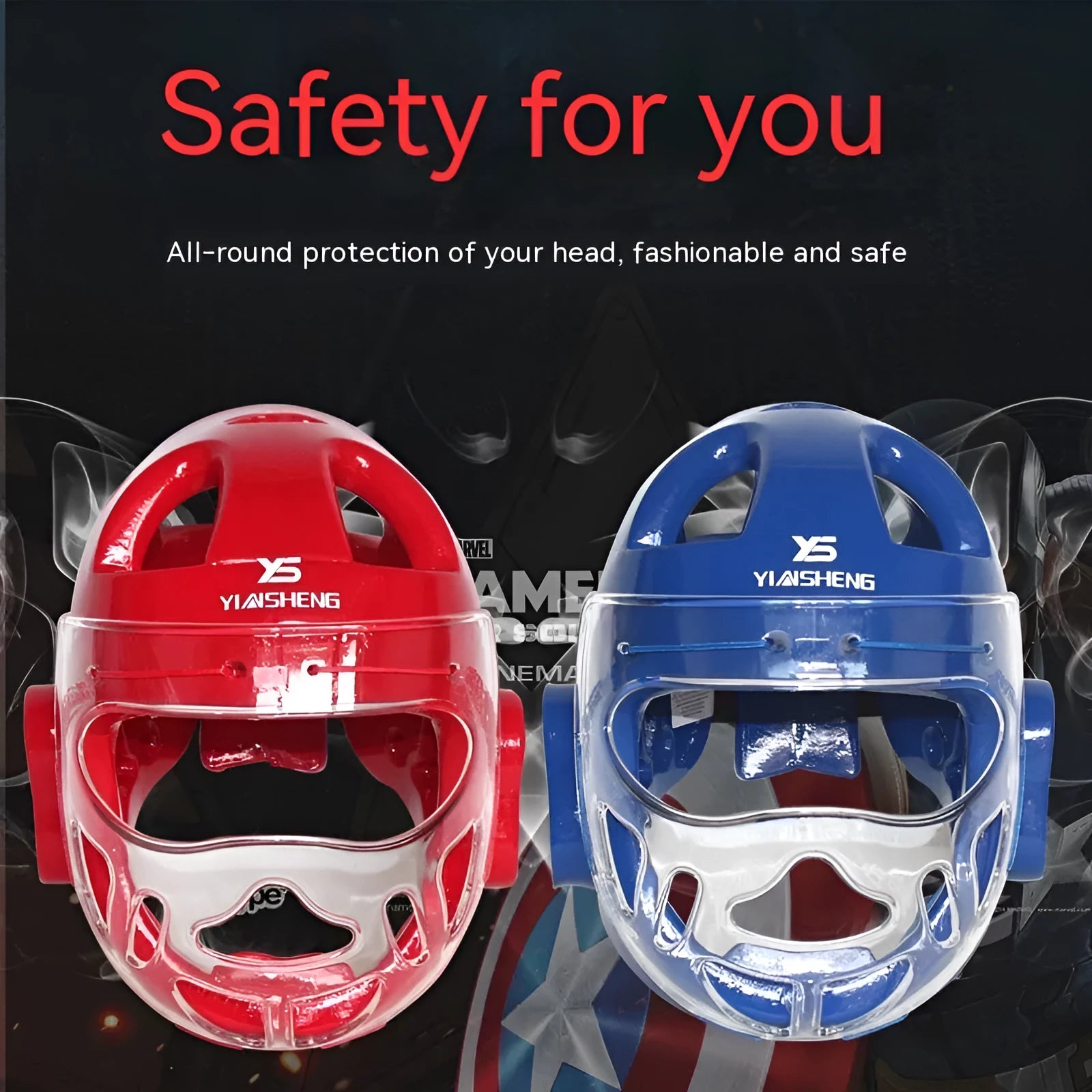 Karate helmet protective equipment for boxing training in multiple colour options