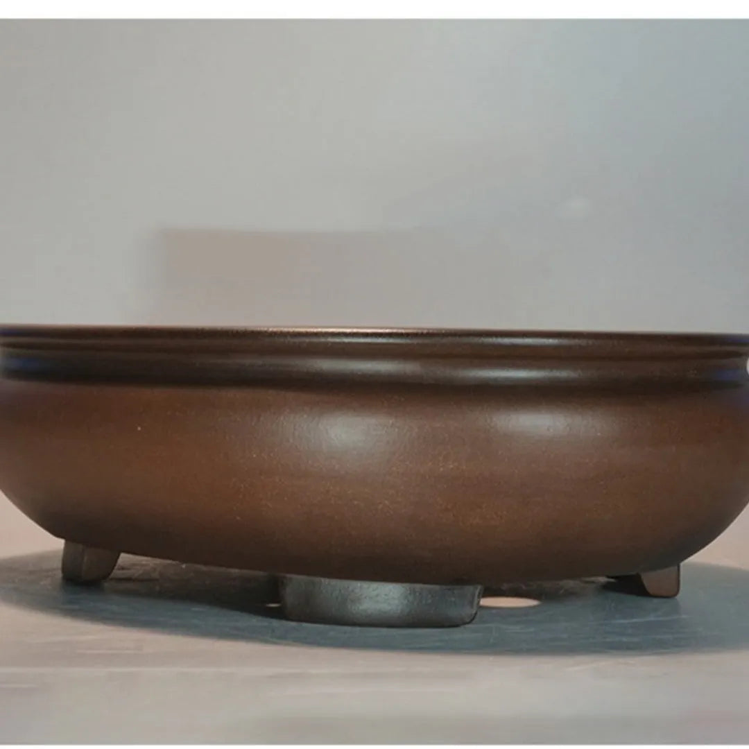 Purple clay handmade desktop flowerpot measuring 58x47x18cm with classical ceramic design