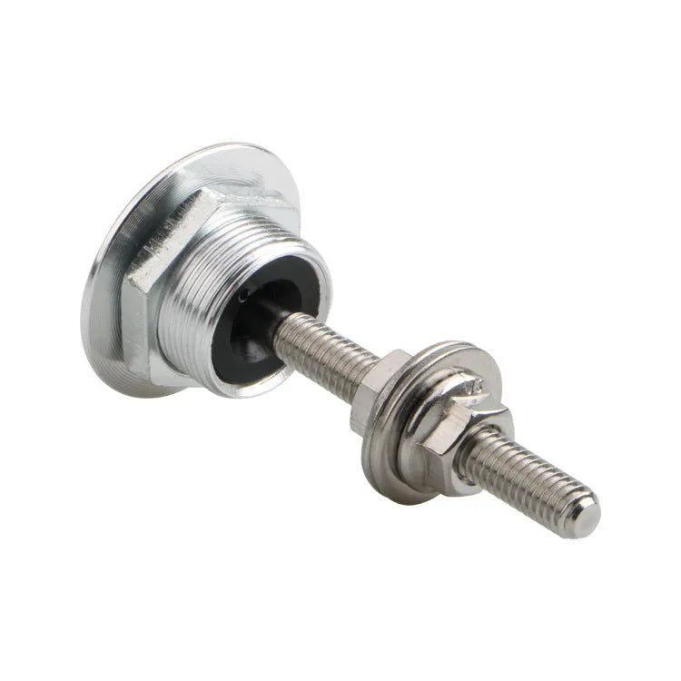 30mm diameter aluminium car cover lock in five colour options: silver, black, gold, blue, and red.