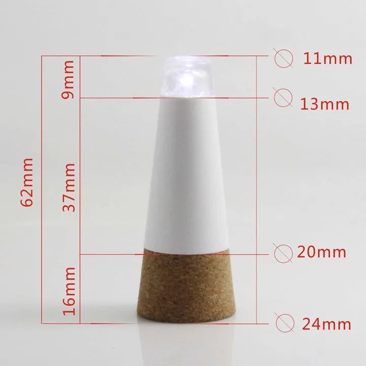 USB rechargeable LED bottle cap light with waterproof plastic shell for decorative holiday use