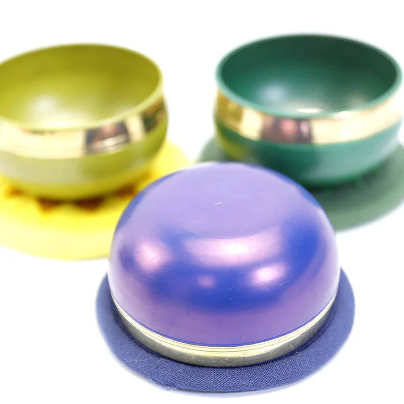Handmade Himalayan singing bowl in seven colours for meditation and yoga
