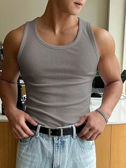 Men's tight-fit round neck workout t-shirt in polyester with wool lining