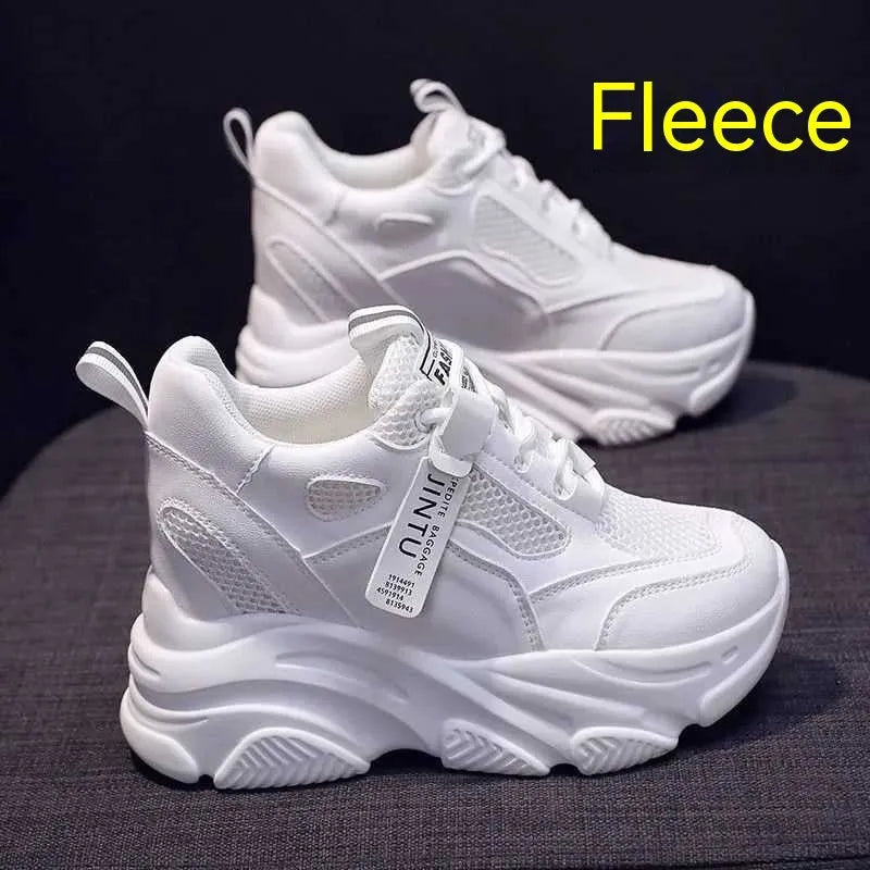 Women's black mesh platform casual shoes with hollow-out design and toe holder styling