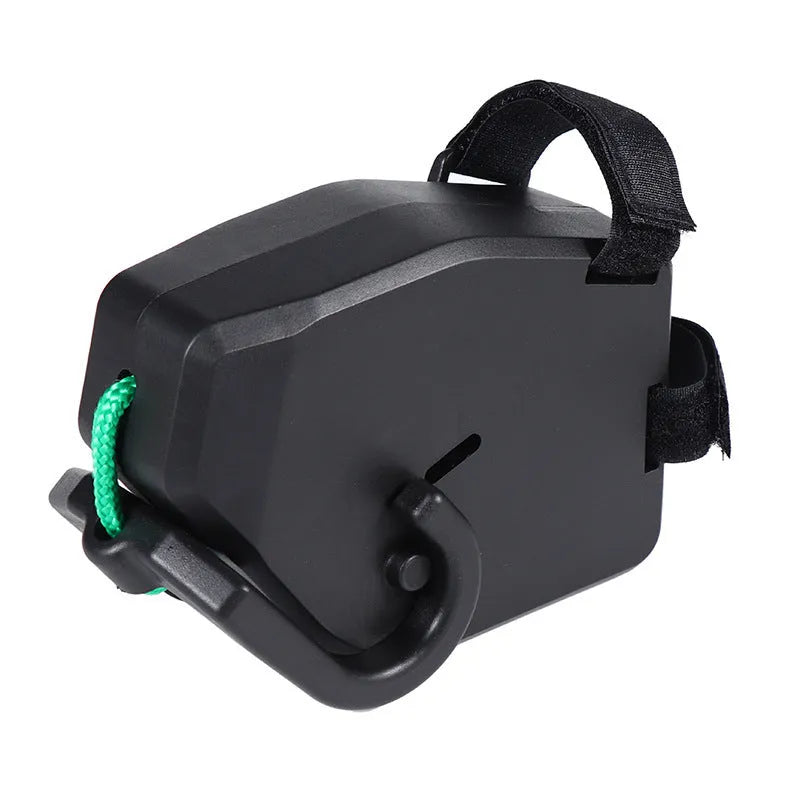 Black plastic bicycle trailer rope for connecting child trailers to adult bikes