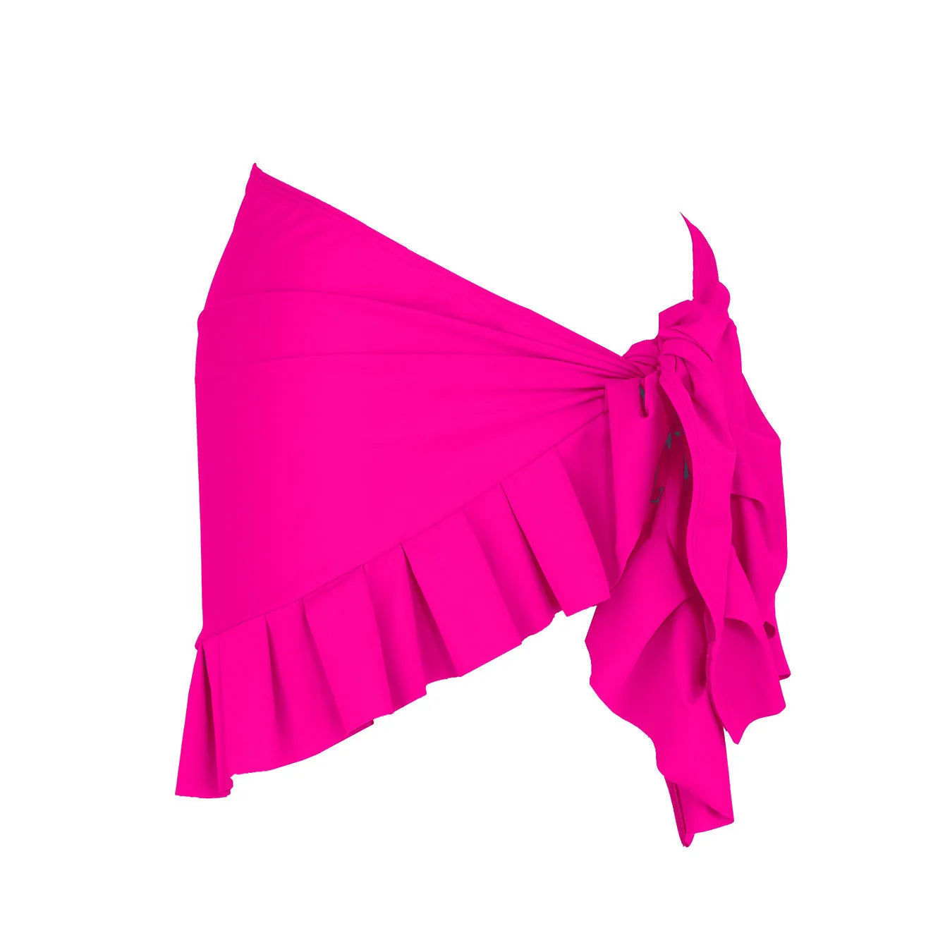 Women's single-shoulder high-waist one-piece swimsuit in solid colours