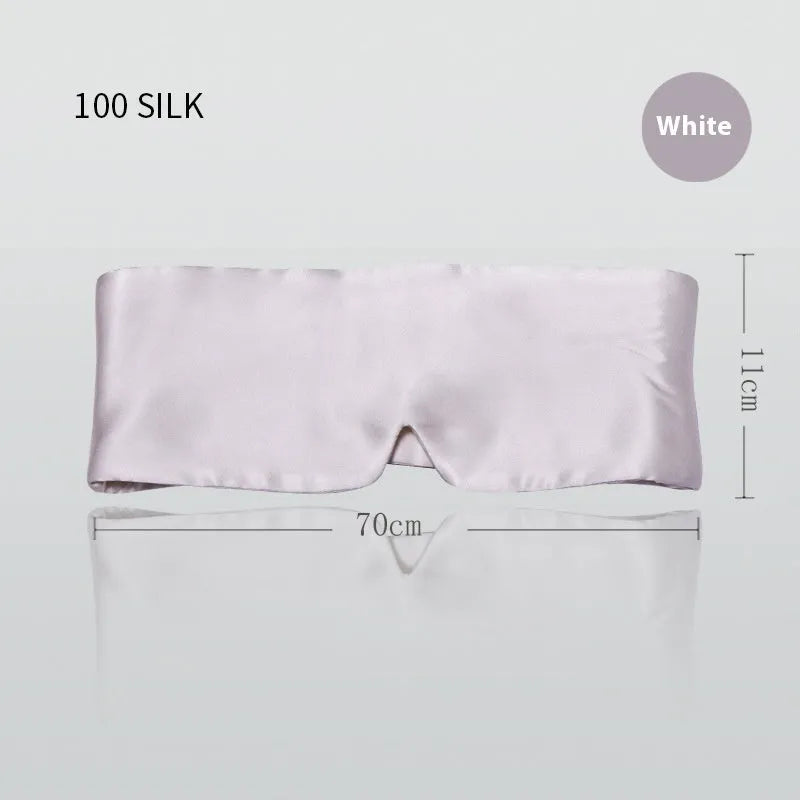 Mulberry silk sleep mask shown in champagne gold colour for light blocking.