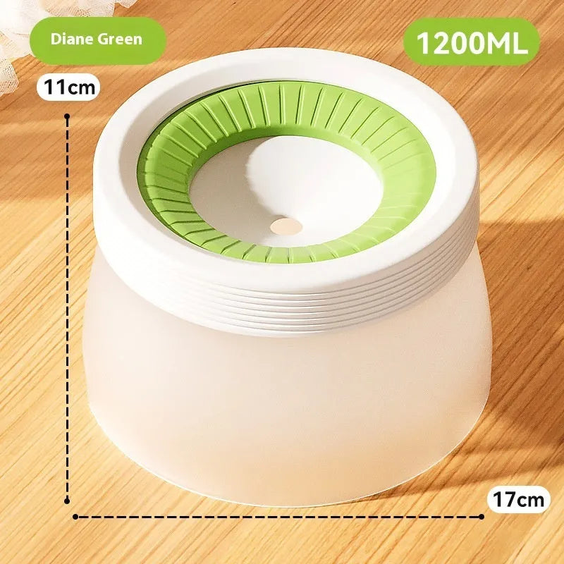 Pet suspension water bowl hanging with blue, green, or brown colour options