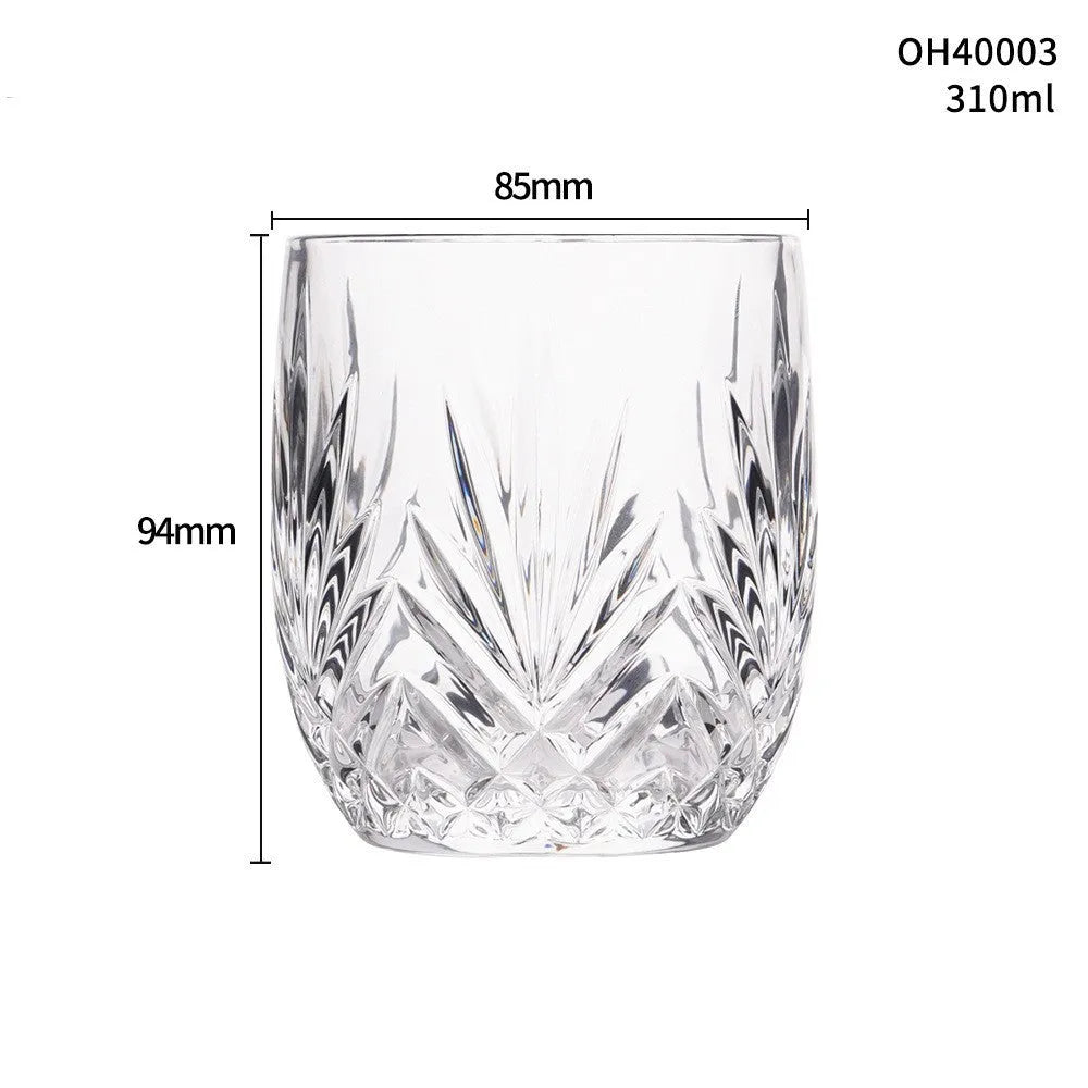 Crystal whiskey shot glass with thick bottom in multiple colour options