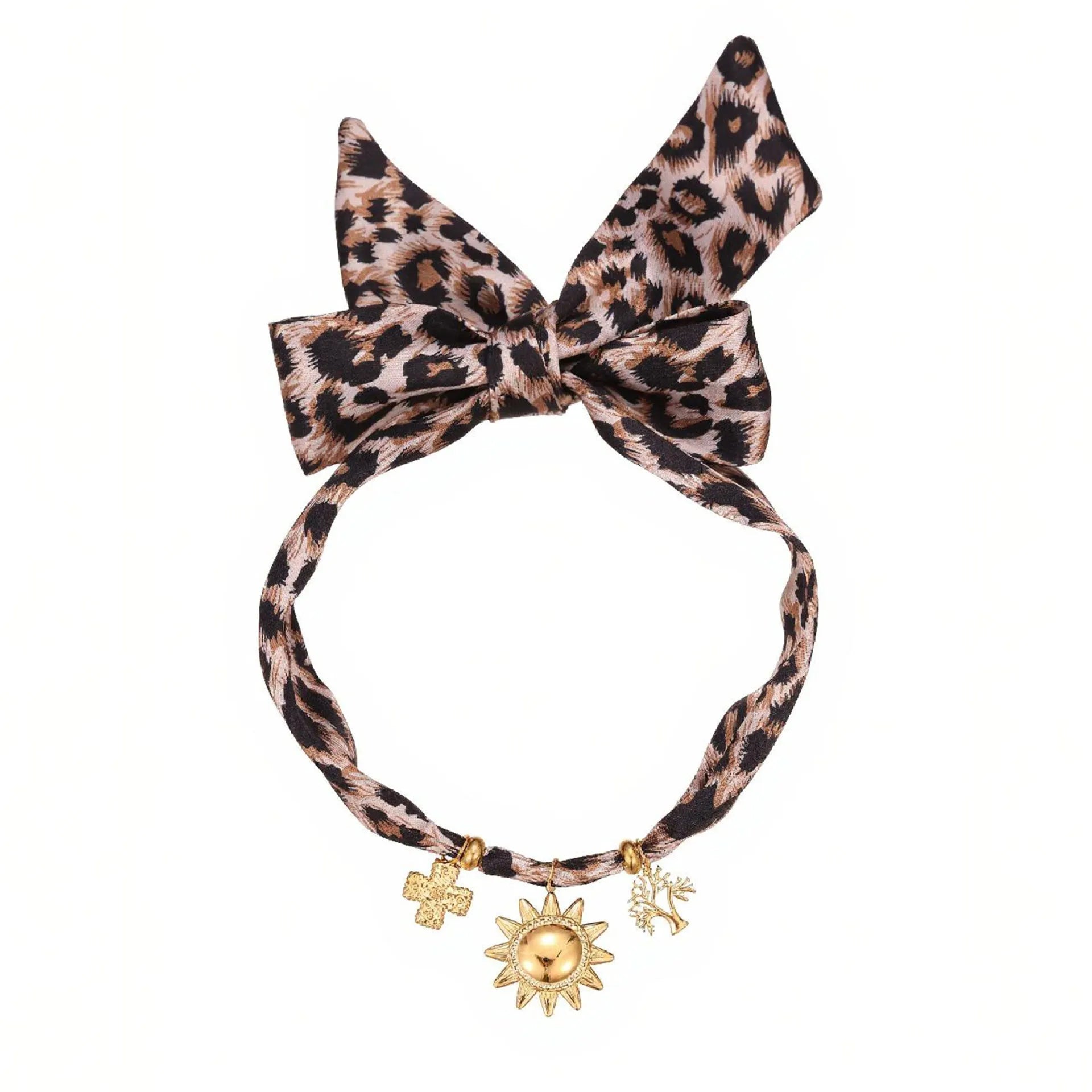 Women's stainless steel necklace or bracelet with 18K gold plating and geometric pendant design
