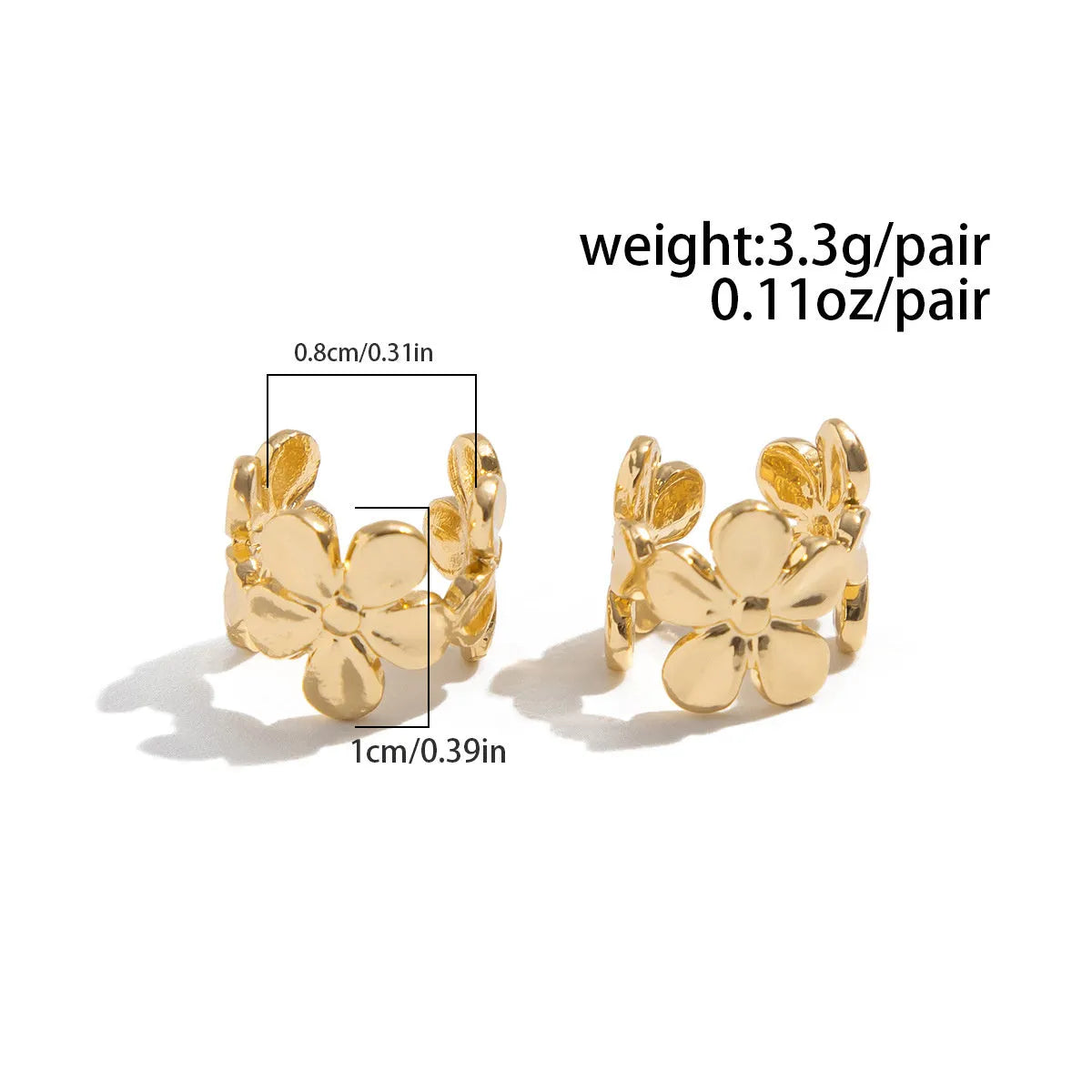 Gold starfish and scallop shell drop earrings with conch details for women