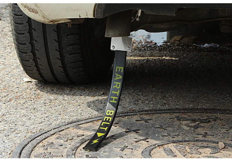 Black 370mm car electrostatic grounding chain with rubber and copper construction for vehicles