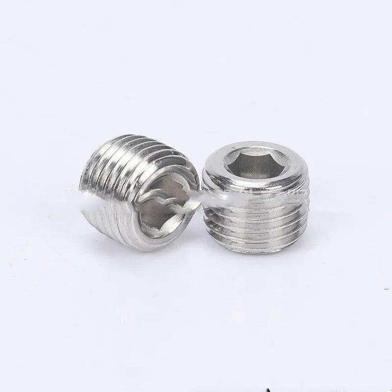 Stainless steel 304 bulkhead hexagonal plug pipe fitting for 3/8 inch series installations