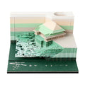 Anime architecture cartoon sticky notes with One Piece themed designs, 80x45mm craft paper notepad