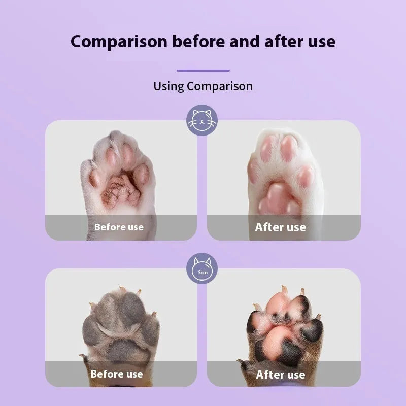 40g tube of pet foot moisturising cream with Brazil palm wax for cat and dog claw care.