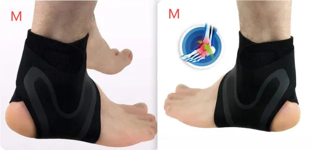 Right foot and left foot specific ankle support for sports protection and sprain recovery