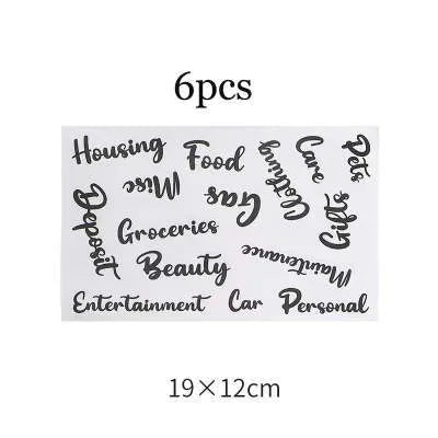 Handwritten label adhesive sticker collection showing multiple grid formats and colour options