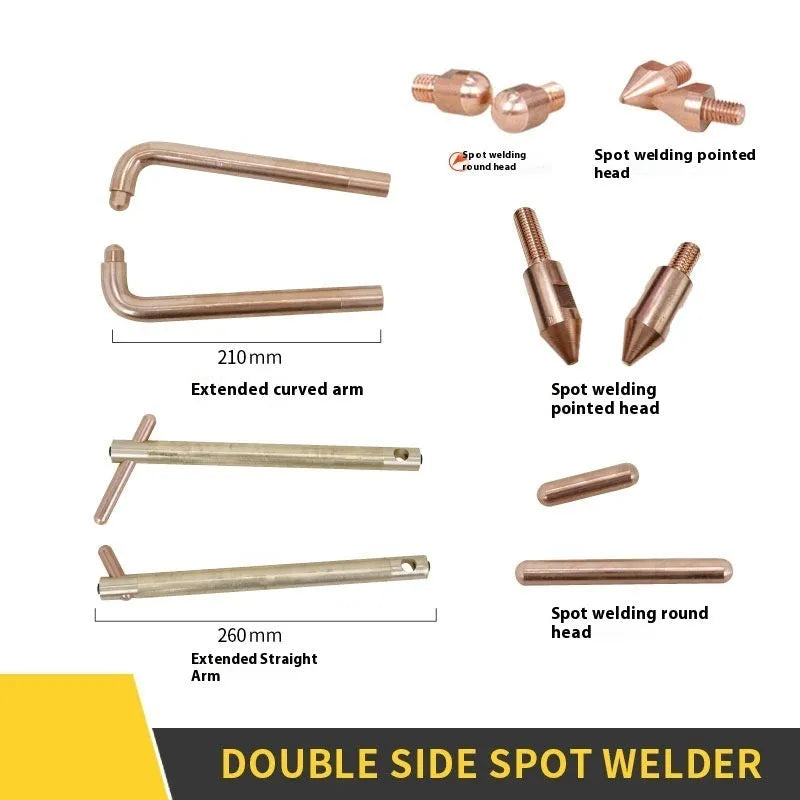 OL8000 double-sided spot welder butt welding machine with round and pointed welding heads