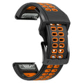 Two-colour silicone watch strap with quick-release pins and pin buckle in sport style