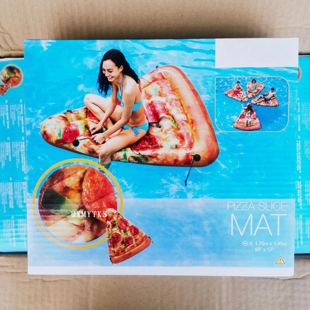 Pizza float surfboard inflatable pool lounger measuring 175cm by 145cm