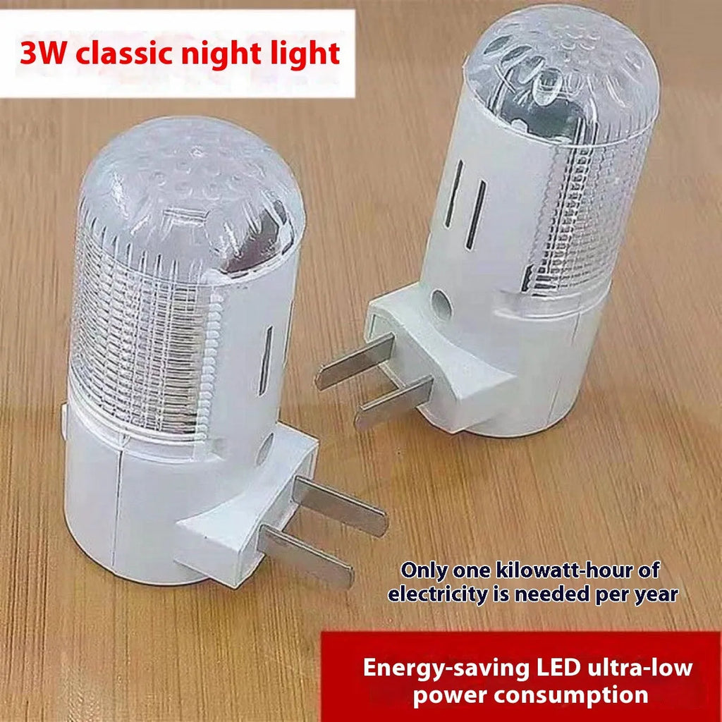 Minimalist cube-shaped plug-in night light with dual-colour switching function