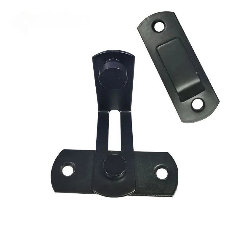 Warehouse hook sliding door lock in stainless steel or carbon steel with 90-degree latch mechanism