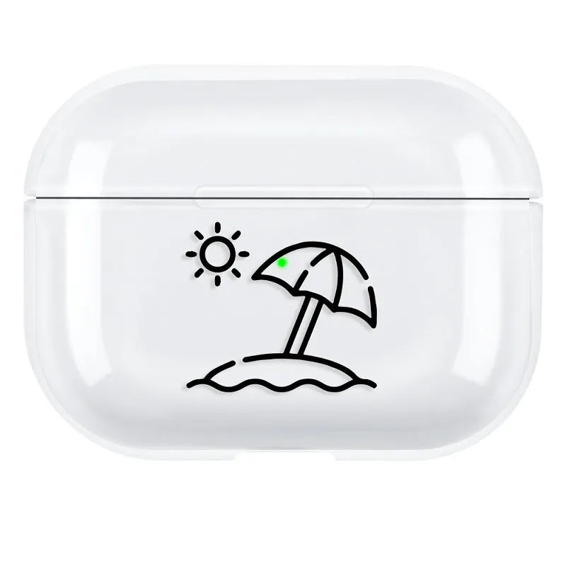 Solid colour PC hard shell back cover case for Apple AirPods Pro 3 earphones.