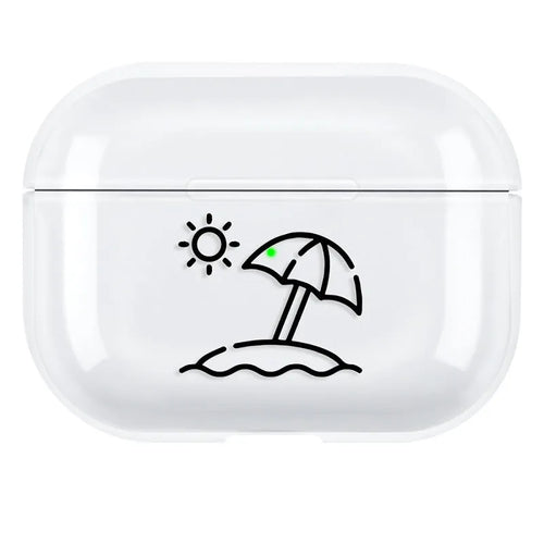 Solid colour PC hard shell back cover case for Apple AirPods Pro 3 earphones.