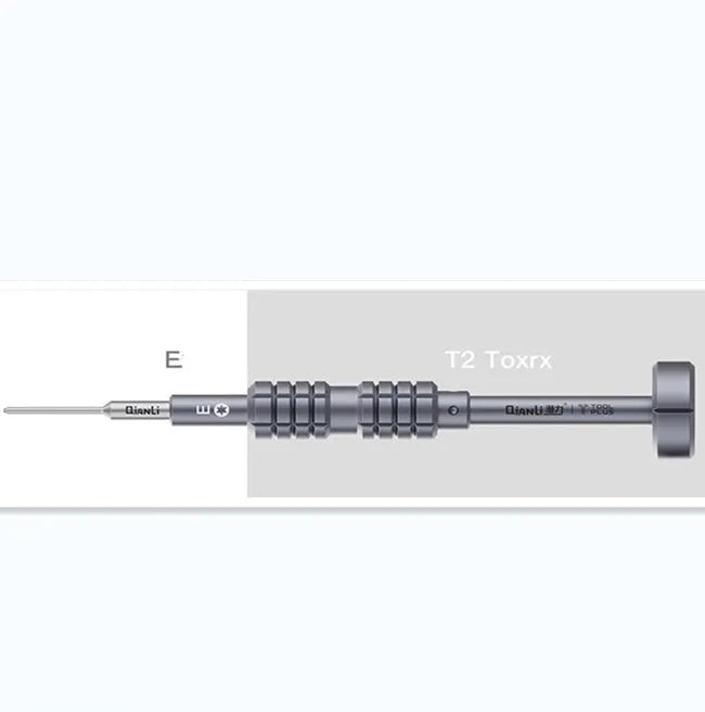 Precision screwdriver with grenade-shaped handle for iPhone repair with five bit types