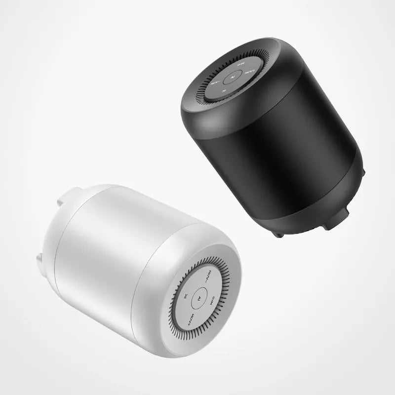 Black AI voice control Bluetooth speaker with USB port and control buttons