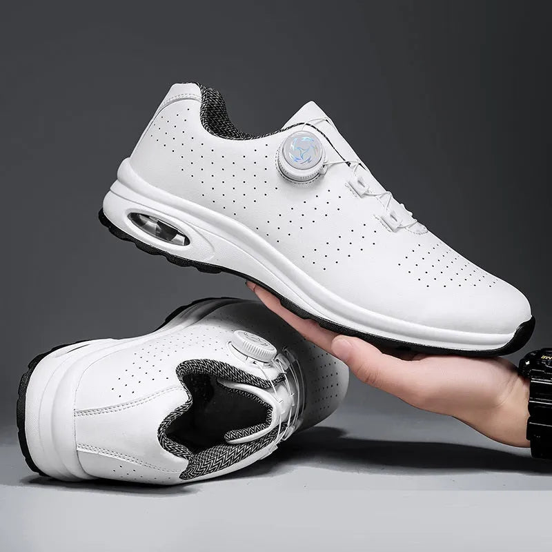 Low-top casual shoes with mesh upper and cross shoulder straps in black or white colours