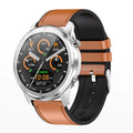 LEMFO LF26 smart bracelet on wrist showing 1.3 inch screen, available in black, brown, and silver colour options.
