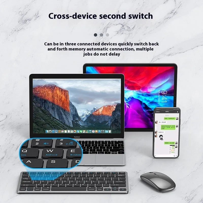 Ultra-thin wireless keyboard and mouse set in black, gun colour, or silver with receiver and keyboard cover