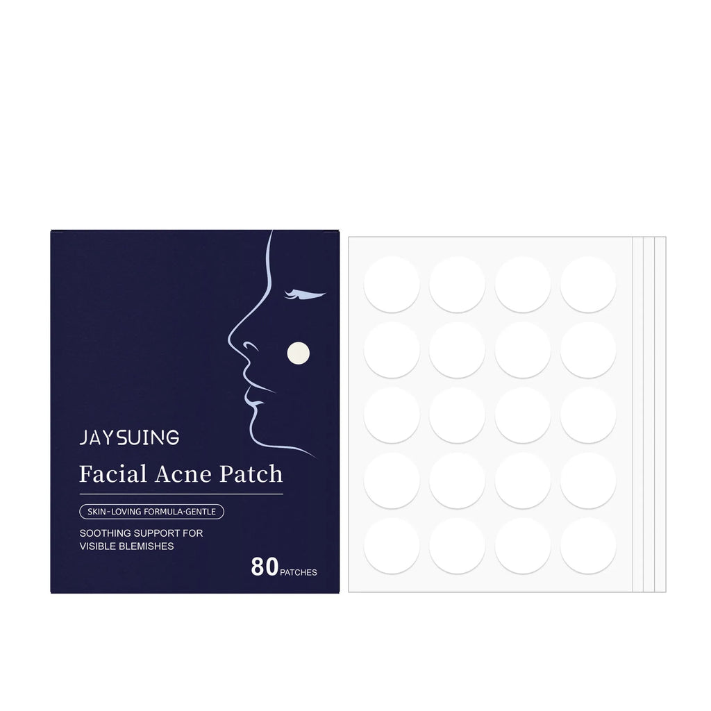 Hydrocolloid facial acne patches in pack of 80 for blemish treatment