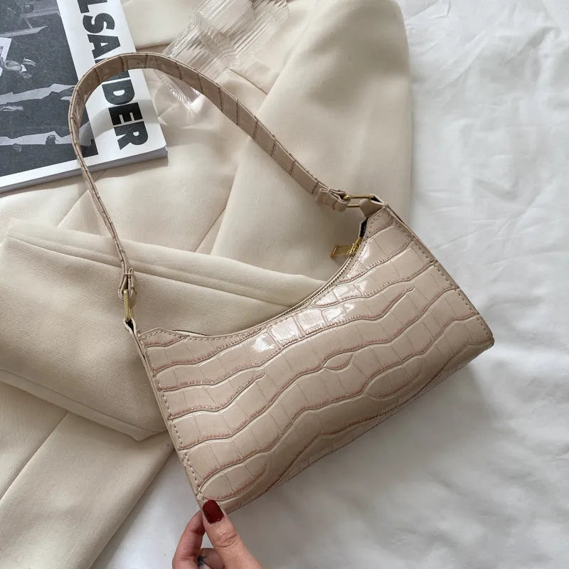 Korean style small square women's shoulder bag in PU material with multiple colour options