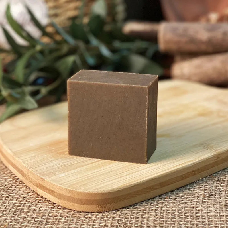Silicone-free nine grass shampoo soap bar 72g with cold process herbal formulation