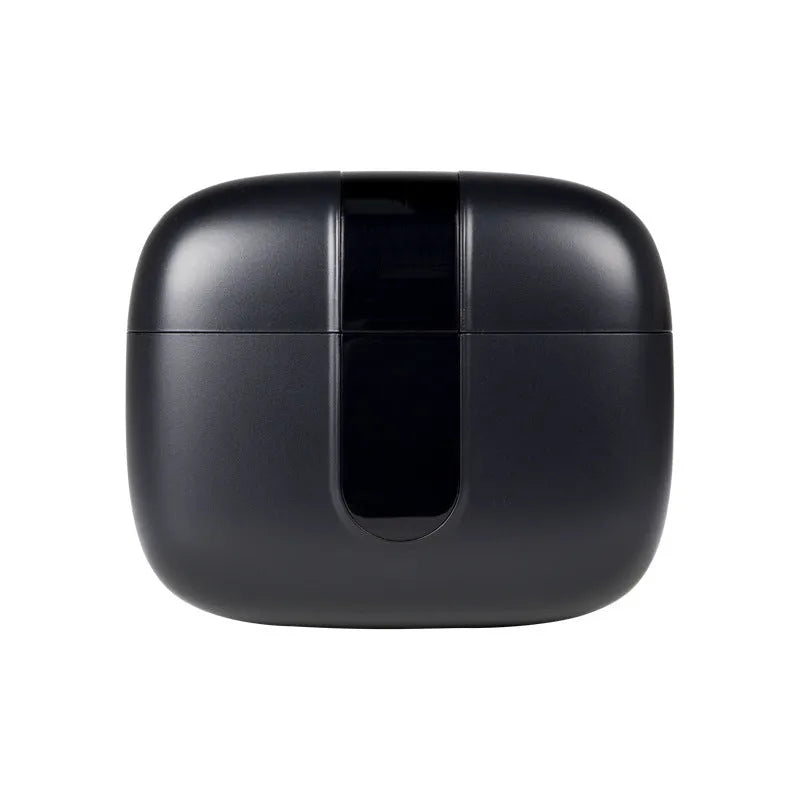 Jerry X08 wireless Bluetooth headphones with digital display, in-ear subwoofer design, and charging case