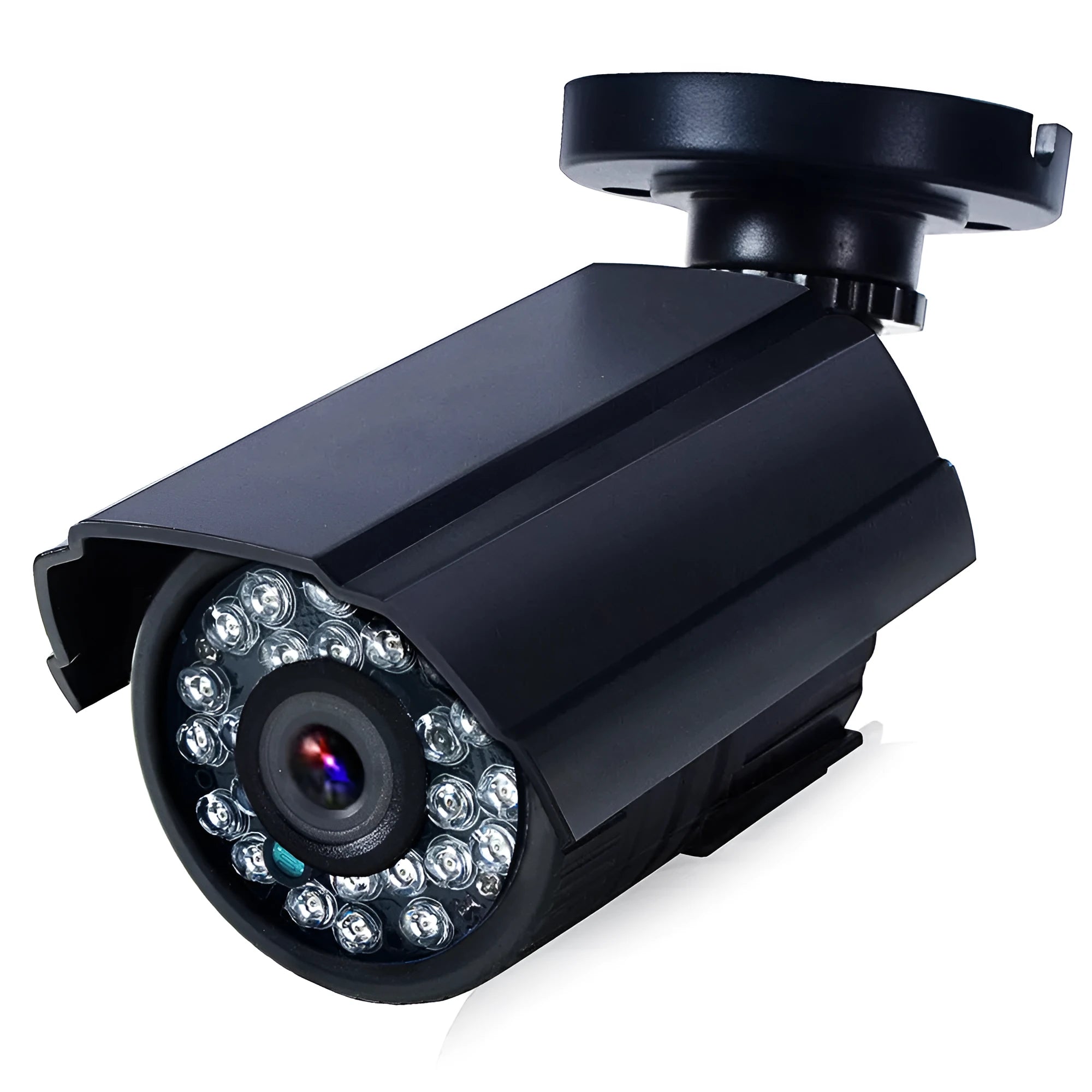Black AHD HD waterproof security camera with infrared night vision for 720P surveillance