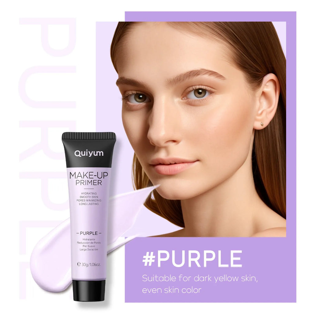 30g makeup primer colour correcting kit showing green, pink, and purple moisturising cream tubes