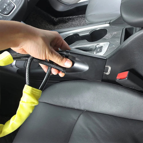Red iron car steering wheel lock with copper core for General Motors vehicles