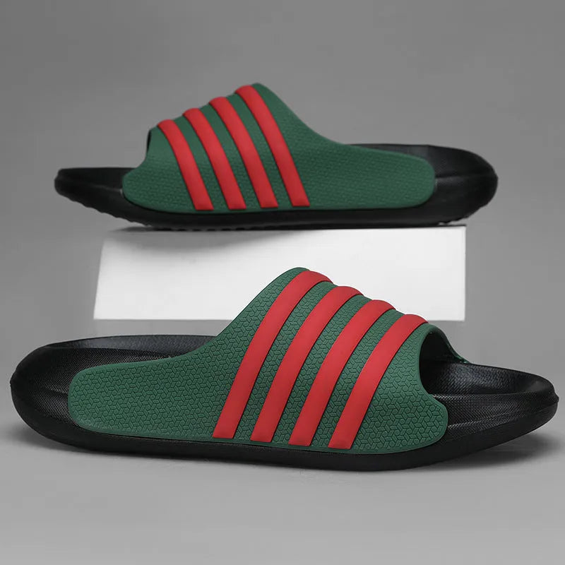 Casual unisex PVC slippers with EVA sole in leisure sports style available in multiple colours