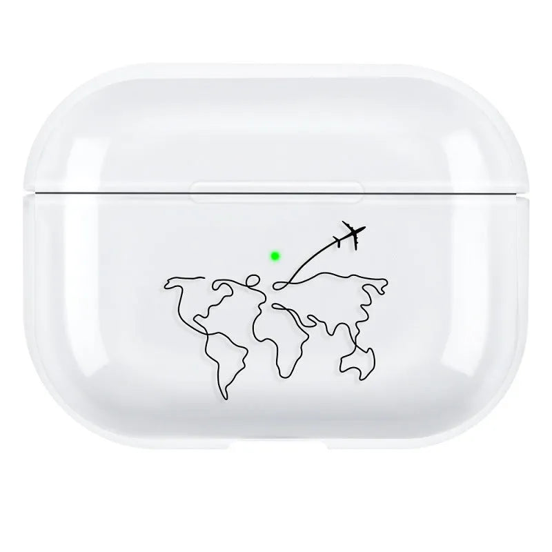 Solid colour PC hard shell back cover case for Apple AirPods Pro 3 earphones.